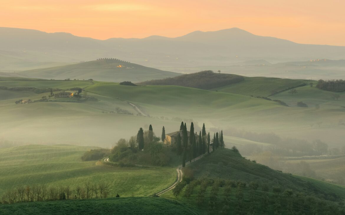 summer contemporary art  - Tuscany hills